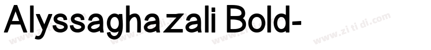 Alyssaghazali Bold字体转换